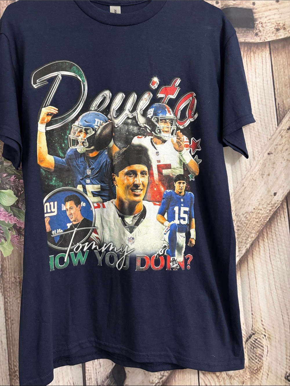 Gildan Navy Tommy DeVito Graphic Short Sleeve Tee